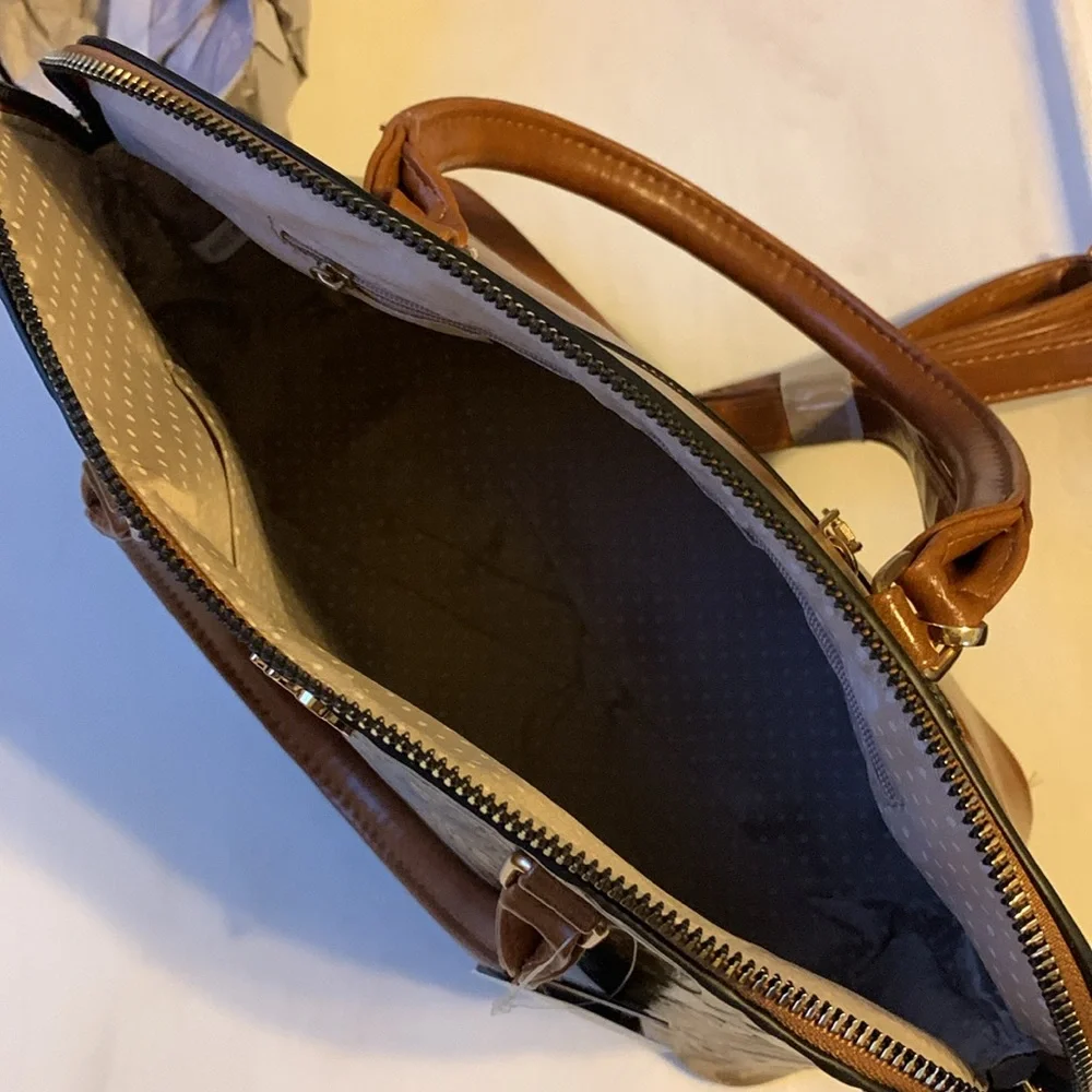 Gloria Vanderbilt Tan Dome Satchel